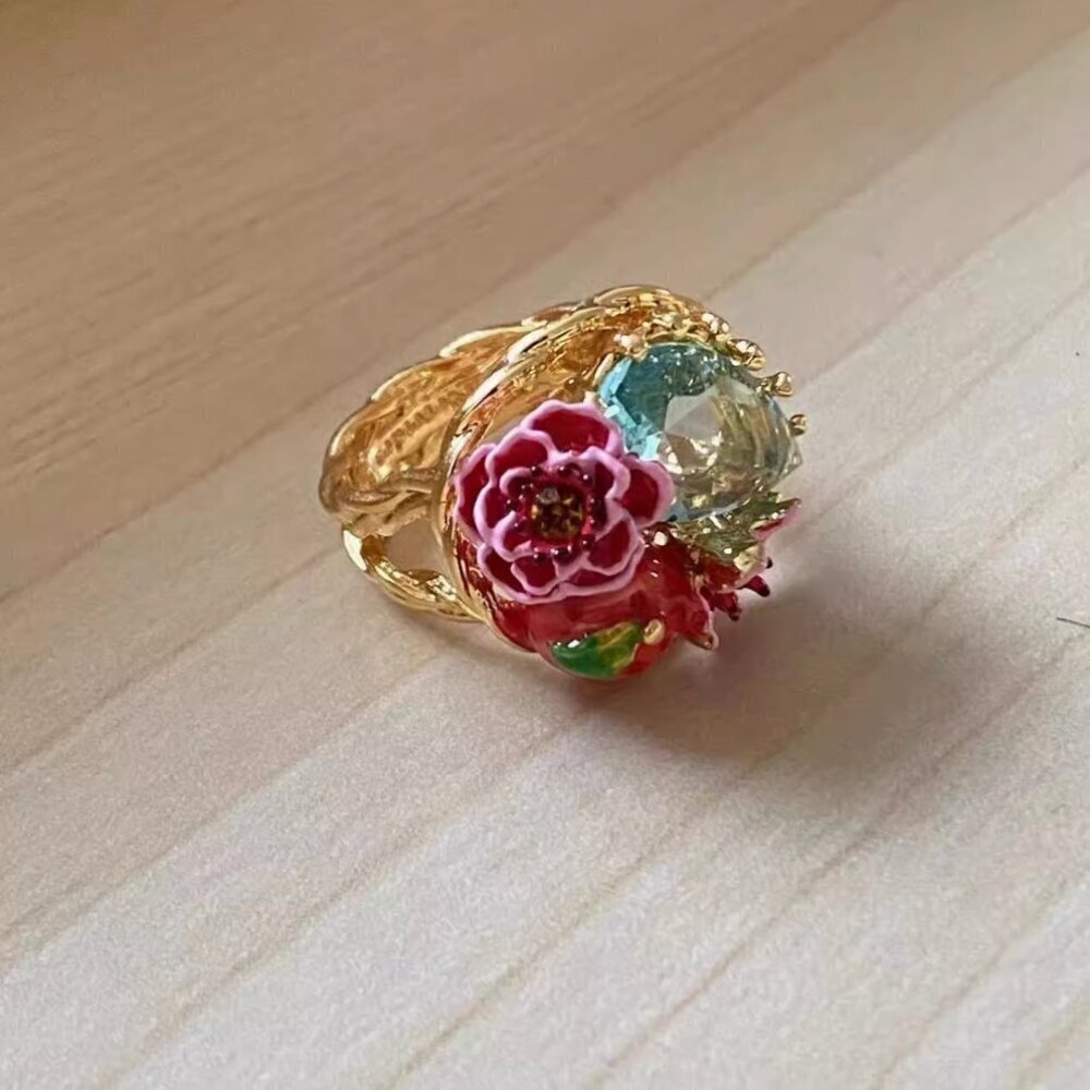 Les NEREIDES POMEGRANATE ring - Picture 2 of 5